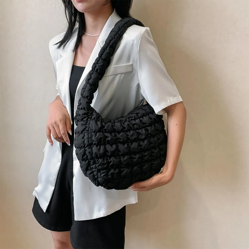 Puffer Tote Bag for Women Crossbody Bags Quilted Bags Fashion Cloud Large Hobo Quilted Handbags Puff Purse