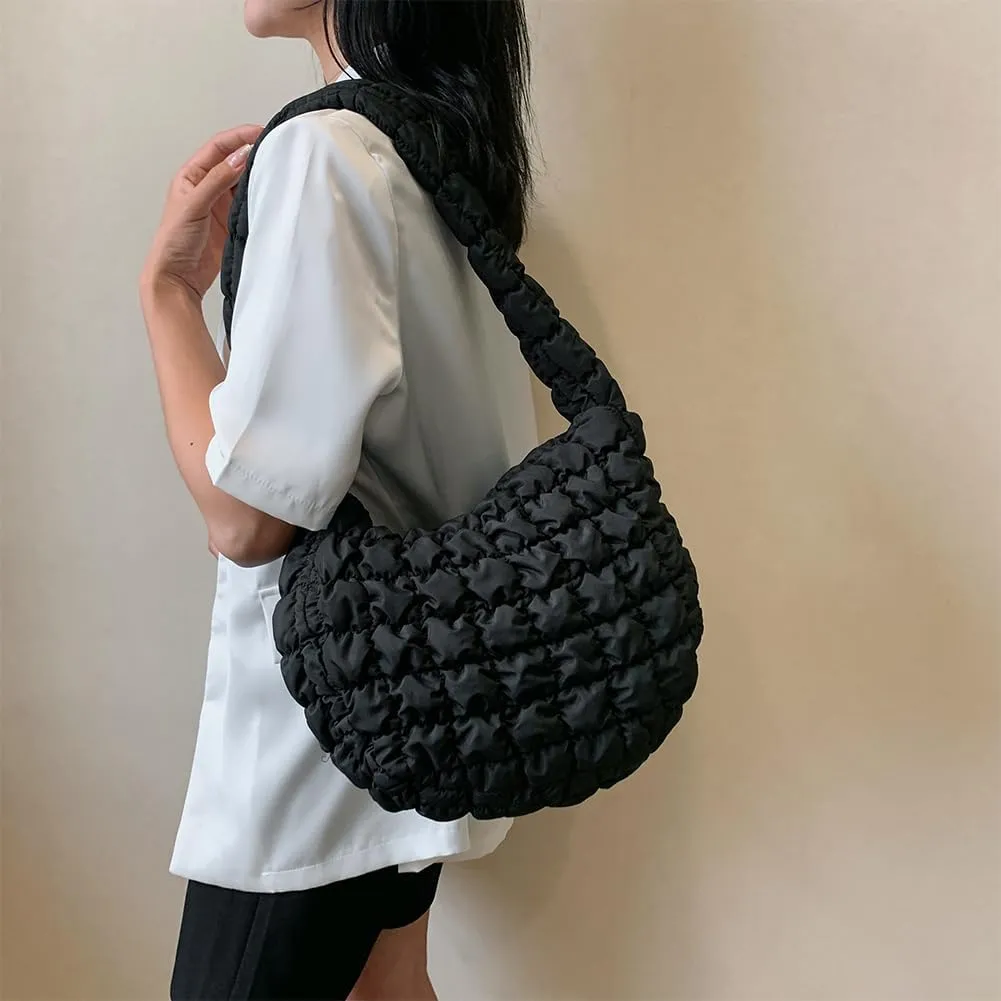 Puffer Tote Bag for Women Crossbody Bags Quilted Bags Fashion Cloud Large Hobo Quilted Handbags Puff Purse