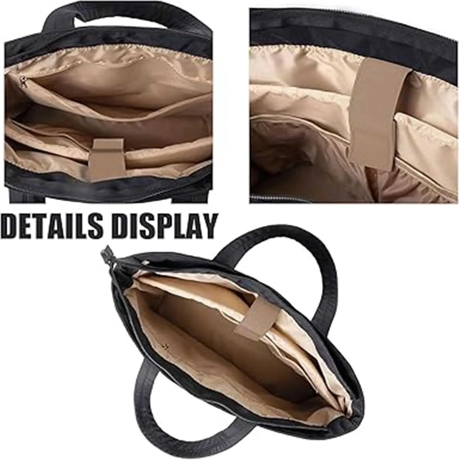 Puffer Travel Tote, Lightweight Puffy Tote Bag with Compartments, Large Capacity Quilted Shoulder Bags