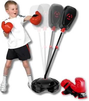 Punching Bag for Kids – Adjustable Boxing Bag with Stand & Gloves, Adjustable Height, Fun Training & Indoor/Outdoor Active Play, Durable Base – Kids Boxing Set for Ages 5 