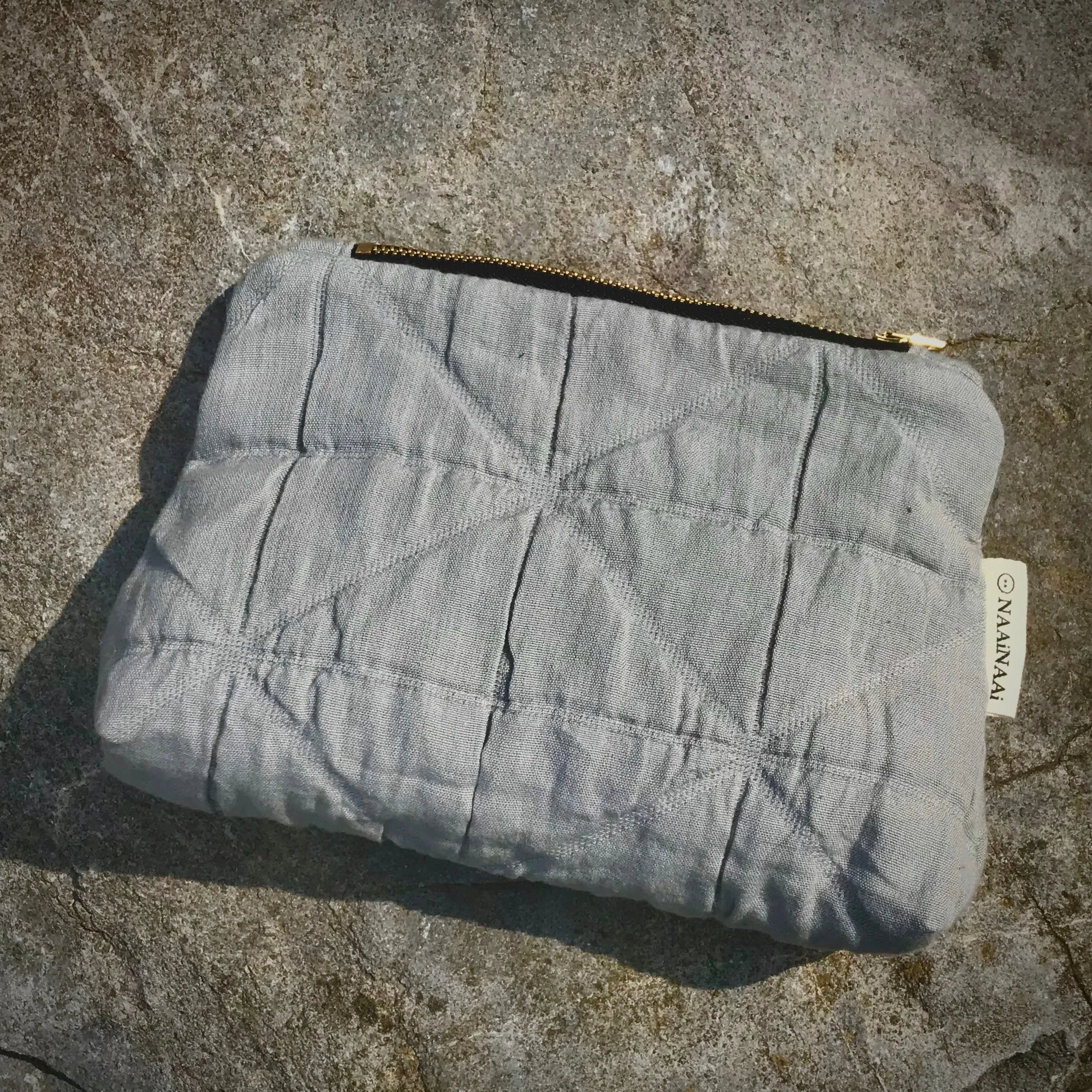 Quilted make-up bag (ready to ship)