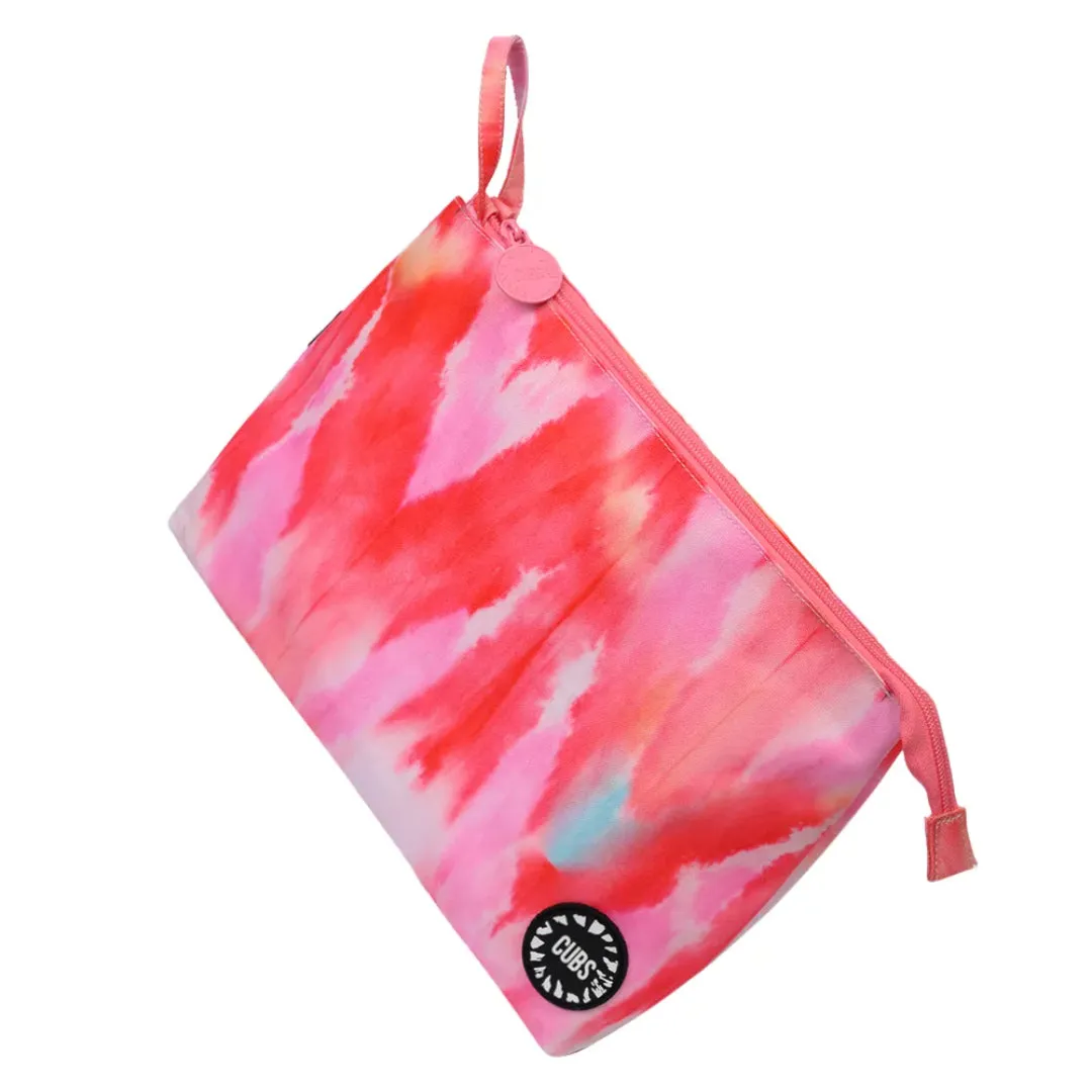 Red Tye Dye Large Pouch