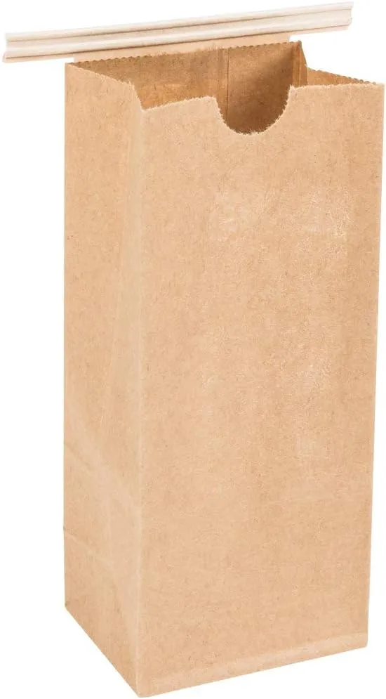 Resealable Kraft Tin Tie Poly-lined Bags Coffee Bags Reclosable Tin Tie Bags without window - 3 Lb - 25 Pack