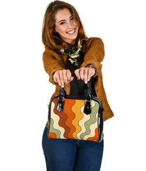 Retro Groovy Vibes | Leather Shoulder Bag