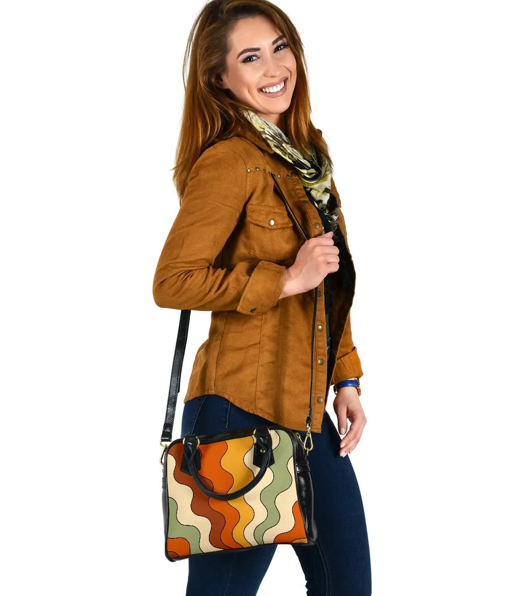 Retro Groovy Vibes | Leather Shoulder Bag