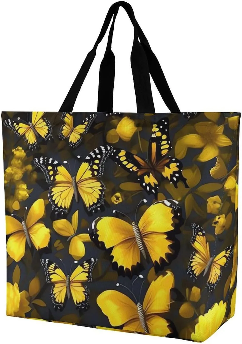 Reusable Shopping Bags World Map Pattern Grocery Bag Foldable Washable Tote Bag