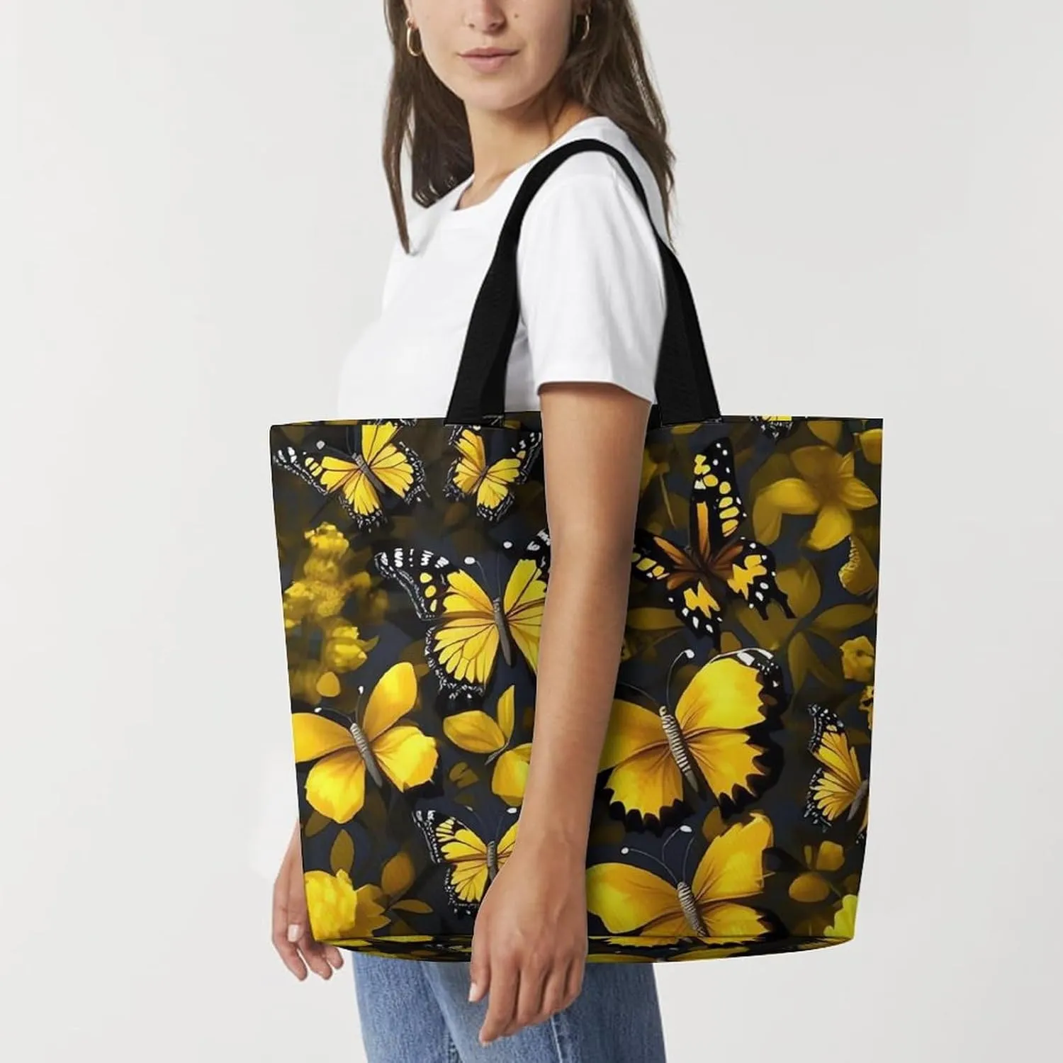 Reusable Shopping Bags World Map Pattern Grocery Bag Foldable Washable Tote Bag