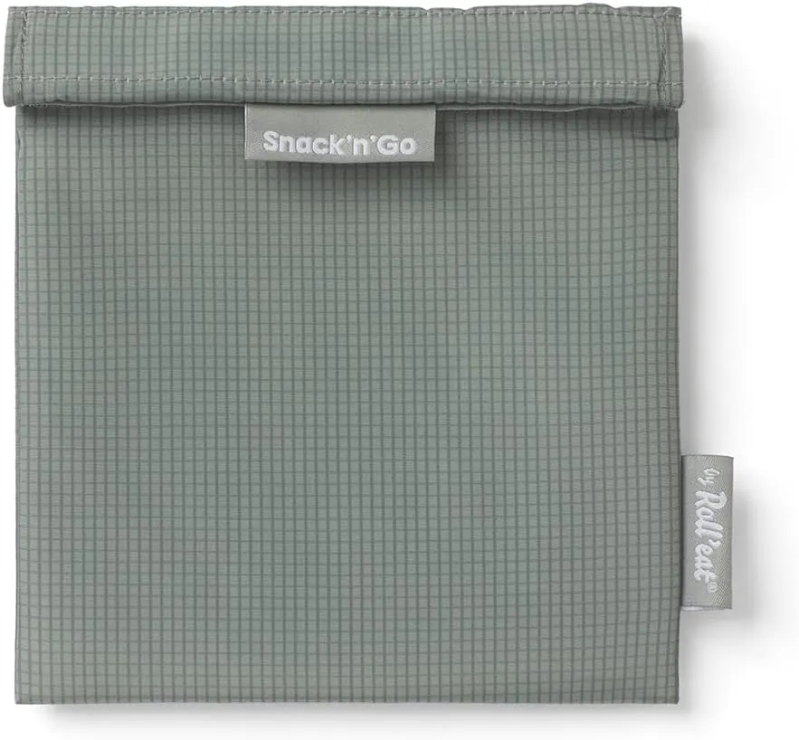 ROLL'EAT ® Snack'n'Go Active | Reusable Snack Bag | Kids Snack Container | Eco Friendly Food Bag | Reusable Bag for Snack Storage | Gray Color