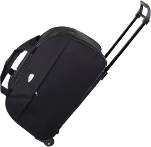 Rolling Duffle Bag with Wheels Large Capacity Wheeled Duffel Bag Waterproof Duffle with Wheels and Handle Carry On Weekender Fashion Travel Bags for Women & Men, Black