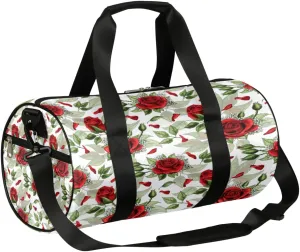 Rose Petals Aesthetic Gym Bag Small Gym Duffel Bags for Men Women Overnight Weekender Bag Lightweight Sport Duffle Bag Carry On Gymbag