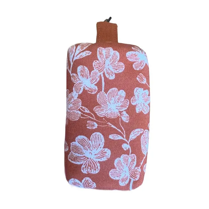 Rust Floral Dog Poop Bag Holder