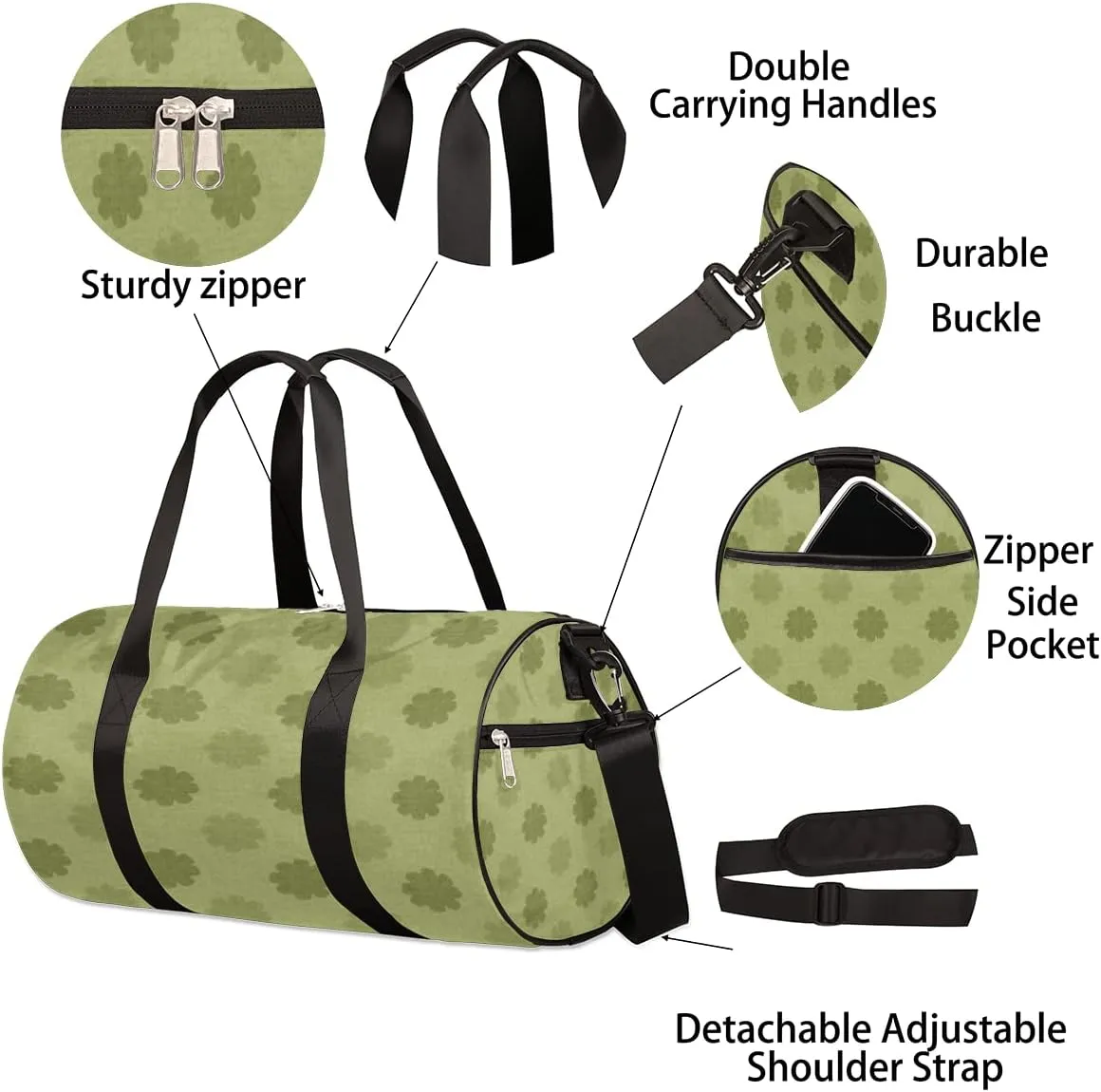 Sage Green Abstract Gym Bag Small Gym Duffel Bags for Men Women Overnight Weekender Workout Bag Lightweight Sport Duffle Bag Carry On Gymbag