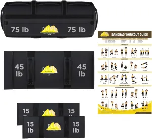 Sandbags for Working Out (Unfilled) - Enhance Your Fitness with Our Workout Sandbag, Versatile & Durable Sand Bags for Weight Training | 10-50 lbs & 15-75 lbs - Sandbags for Fitness Guide Included