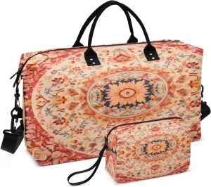 senya Travel Duffle Bag Weekender Bags Overnight Bag with Toiletry Bag Gym Duffel Bag Circle Bohemia for Travel Business Trips Sport