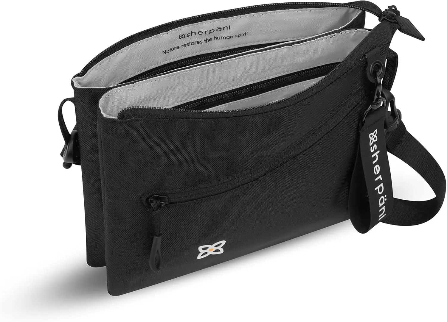 Sherpani Zoom, Small Crossbody Purse, Nylon Crossbody Bag, Lightweight Cross Body Bag, Sleek Dual Pouch, Purses for Women