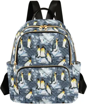 Shoulder Bags Emperor Penguin for Women's Lightweight Fashion Handbag Quilted Backpack Casual Ladies Travel Work Bags S