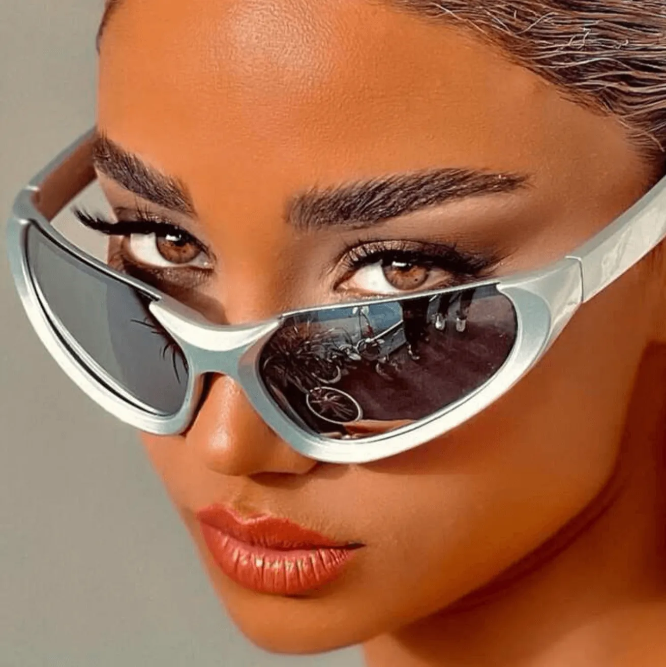 Silver Glasses Y2K