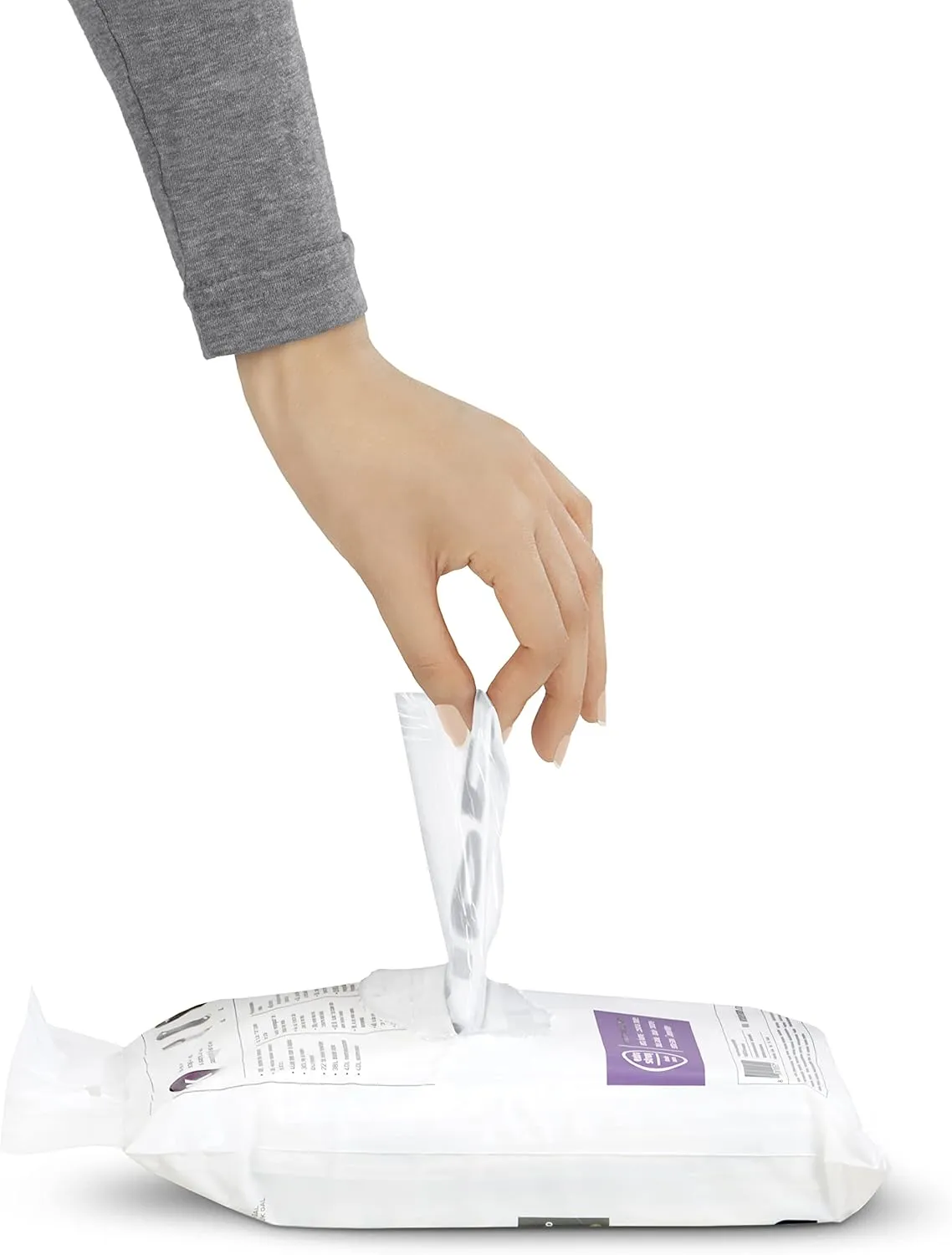 simplehuman Code D Custom Fit Drawstring Trash Bags in Dispenser Packs, 60 Count, 20 Liter / 5.3 Gallon, Clear