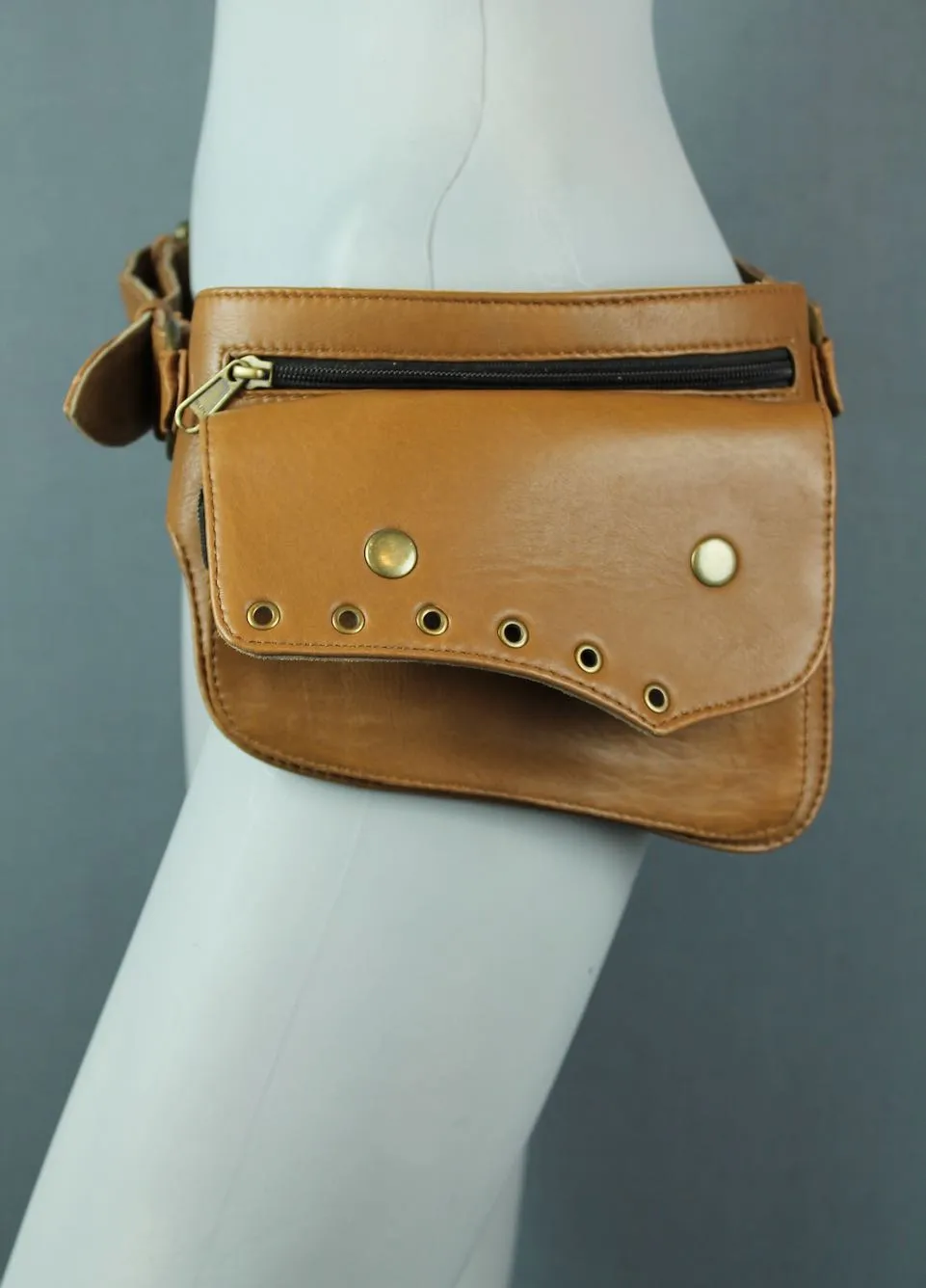 Single Pocket Stud Belt Bag