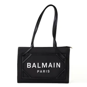 Sleek Black Balmain Paris Tote Bag