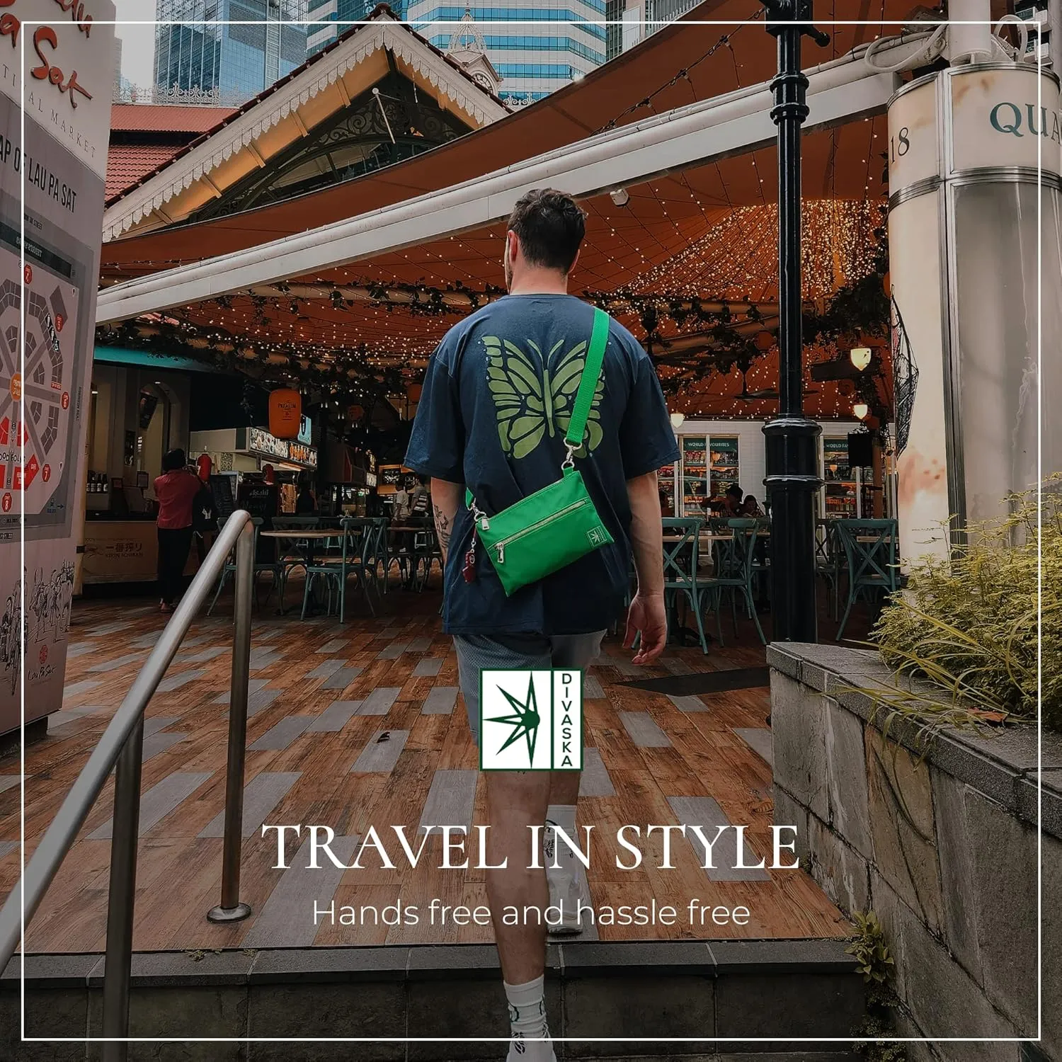 Sleek Men Crossbody Bags Small - Nylon Waterproof Crossbody Bag for Men - Travel Crossbody Bag for Men - Cross Body Bag Small