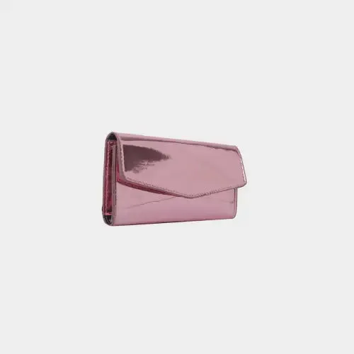 Sleek Silver PU Leather Small Wallet