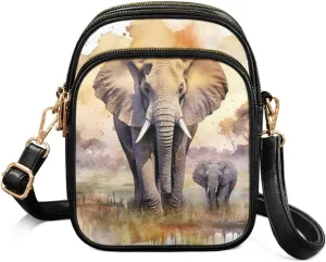 Small Crossbody Bags PU Leather Shoulder Handbags for Women, Travel Wallet Zipper Phone Pouch with Shoulder Strap