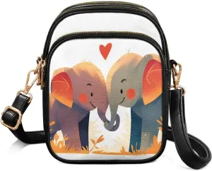 Small Crossbody Bags PU Leather Shoulder Handbags for Women, Travel Wallet Zipper Phone Pouch with Shoulder Strap