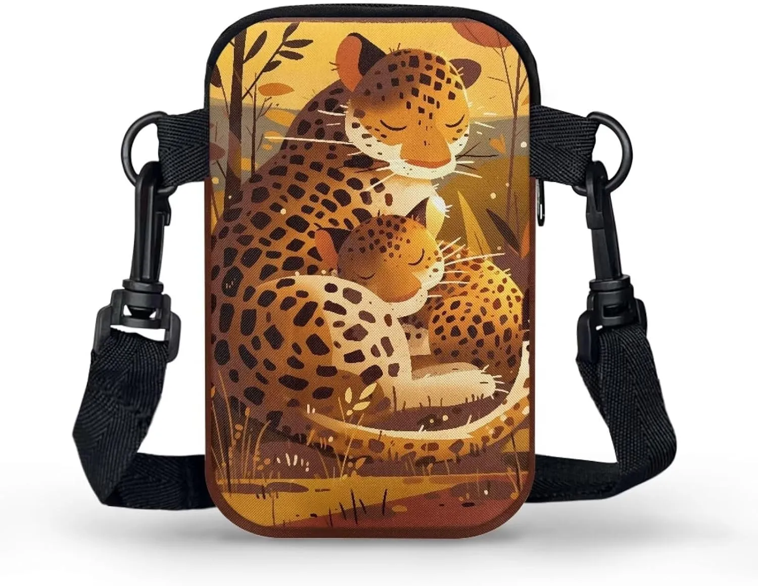 Small Crossbody Bags Purses for Women, Cartoon Animals Travel Cell Phone Pouch Bag Zipper Mini Shoulder Bag
