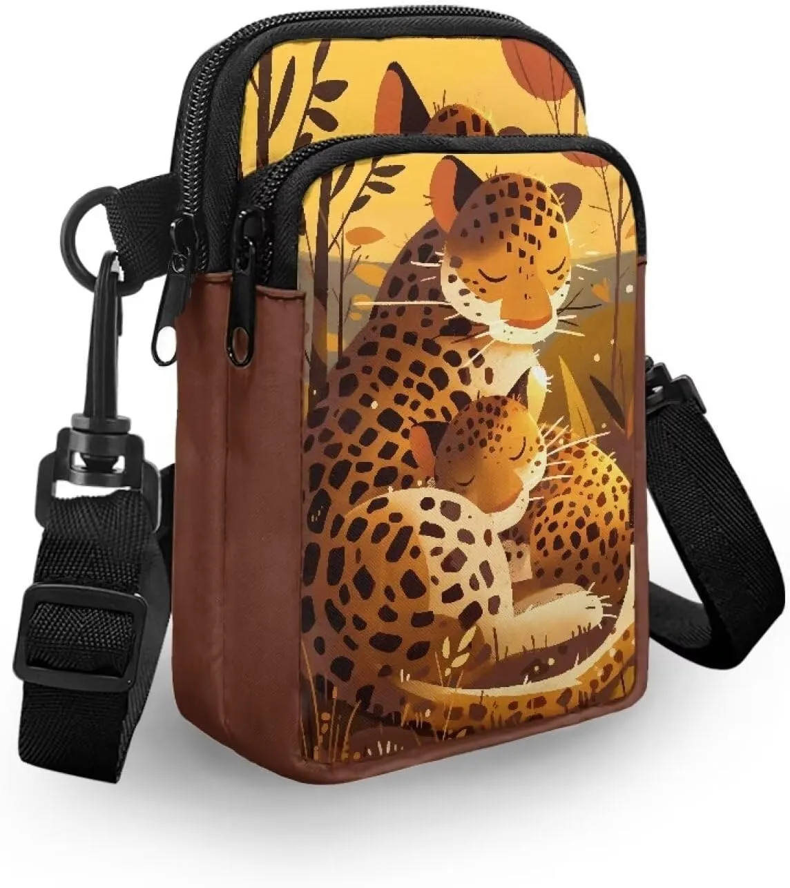 Small Crossbody Bags Purses for Women, Cartoon Animals Travel Cell Phone Pouch Bag Zipper Mini Shoulder Bag