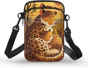 Small Crossbody Bags Purses for Women, Cartoon Animals Travel Cell Phone Pouch Bag Zipper Mini Shoulder Bag