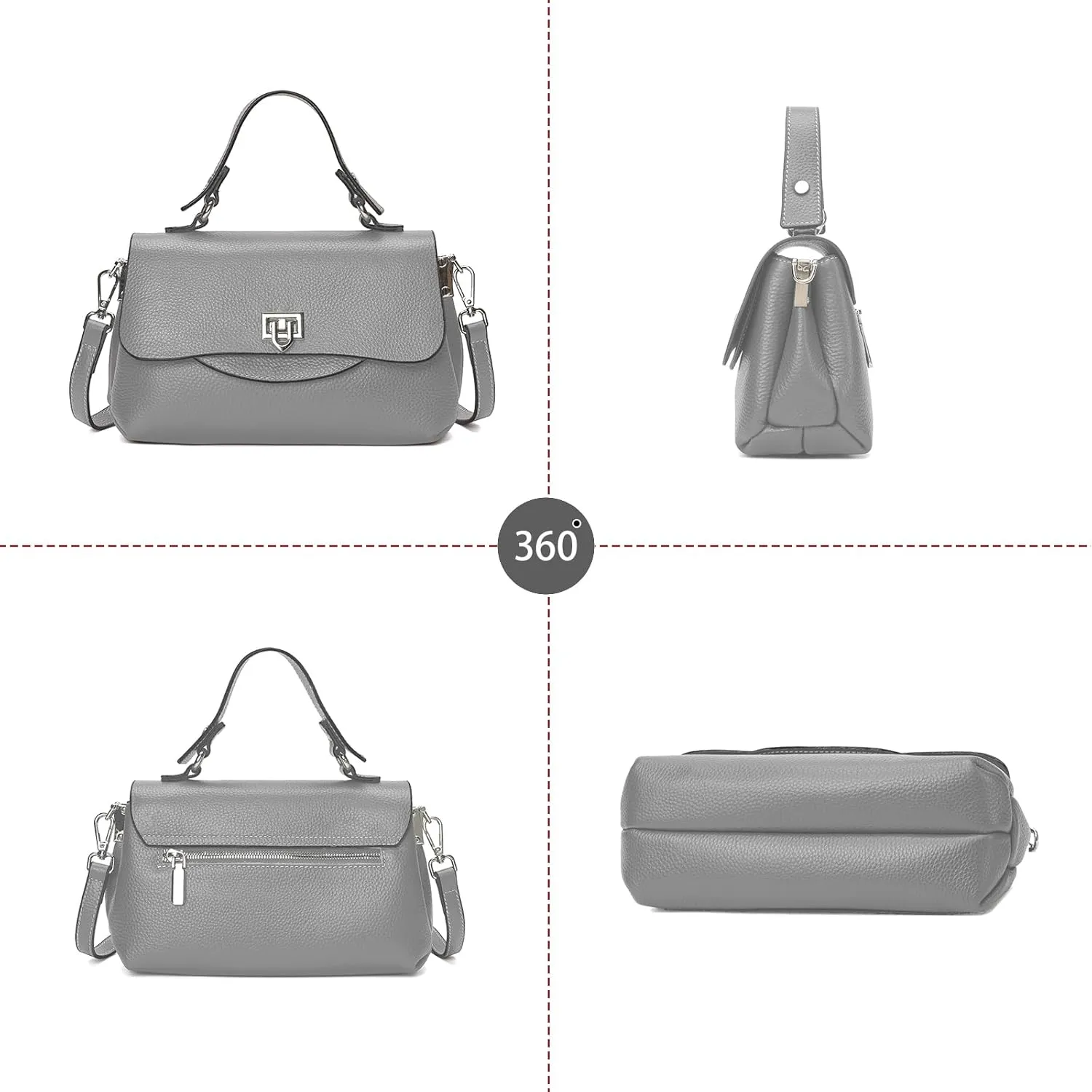 Small Genuine Soft Leather Crossbody Handbag Cute Solid Mini Shoulder Bags for Lady Purse