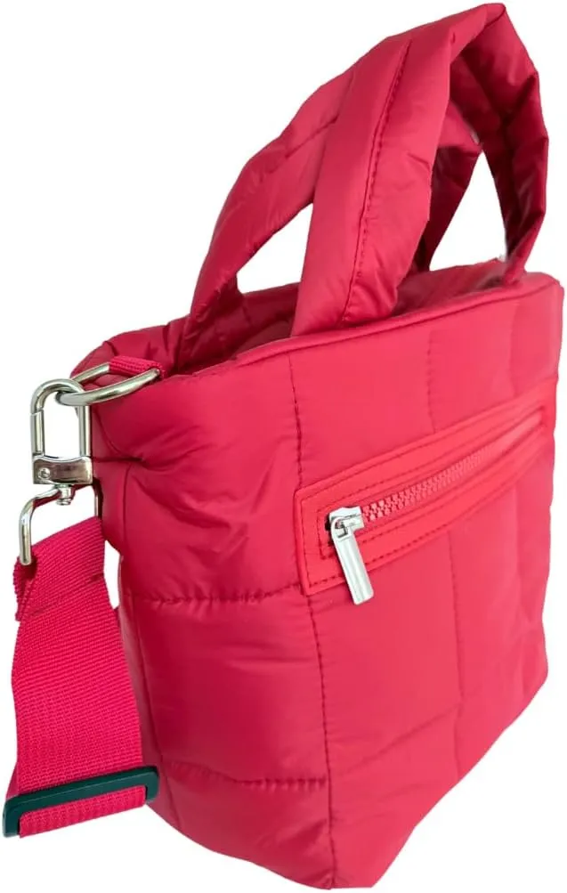 Small Puffer Gym Bag Quilted Crossbody Nylon Bags For Women Handbag Shoulder Bag