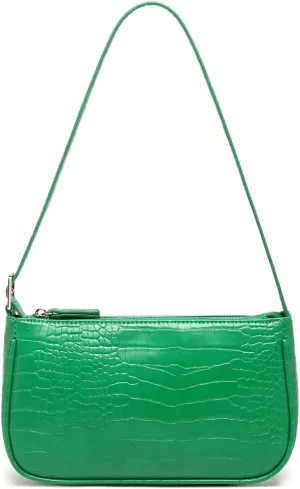 Small Purse for Women, Adjustable Shoulder Bags Crocodile Pattern Clutch Purse with Zipper Closure Retro