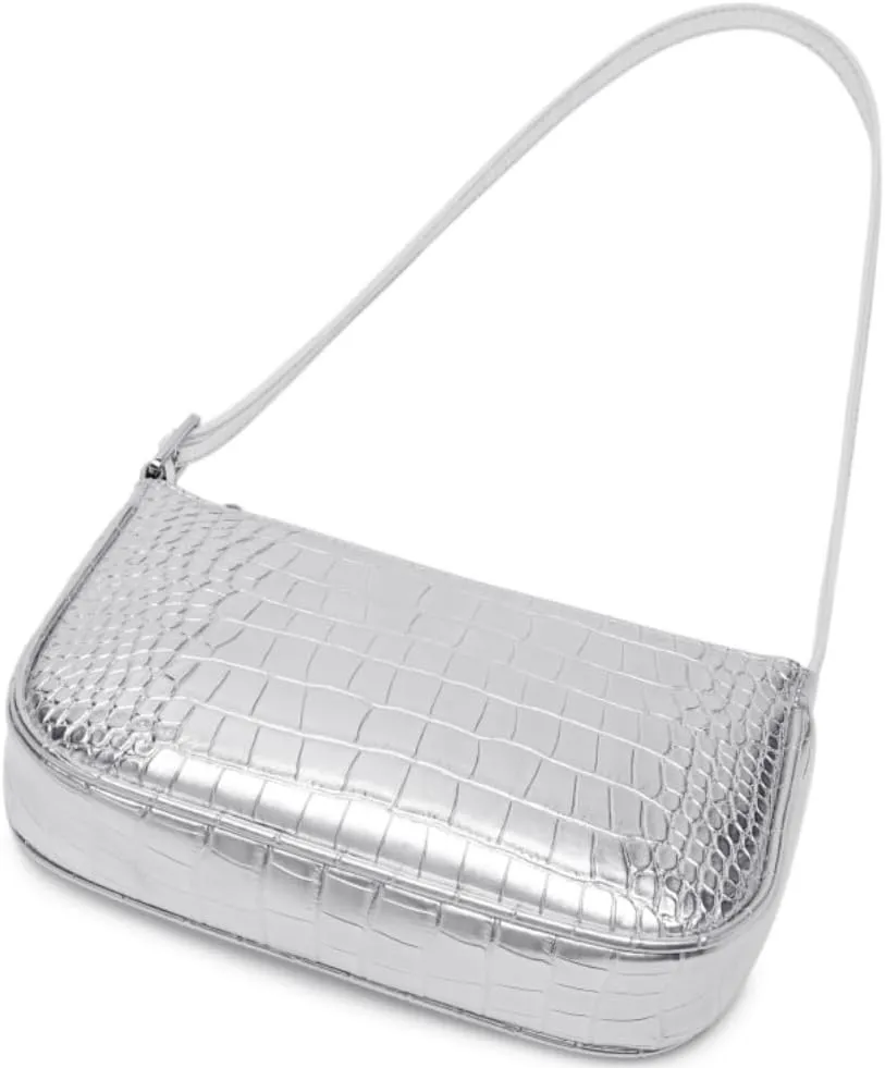 Small Purse for Women, Adjustable Shoulder Bags Crocodile Pattern Clutch Purse with Zipper Closure Retro