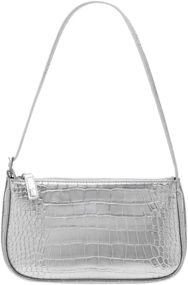 Small Purse for Women, Adjustable Shoulder Bags Crocodile Pattern Clutch Purse with Zipper Closure Retro