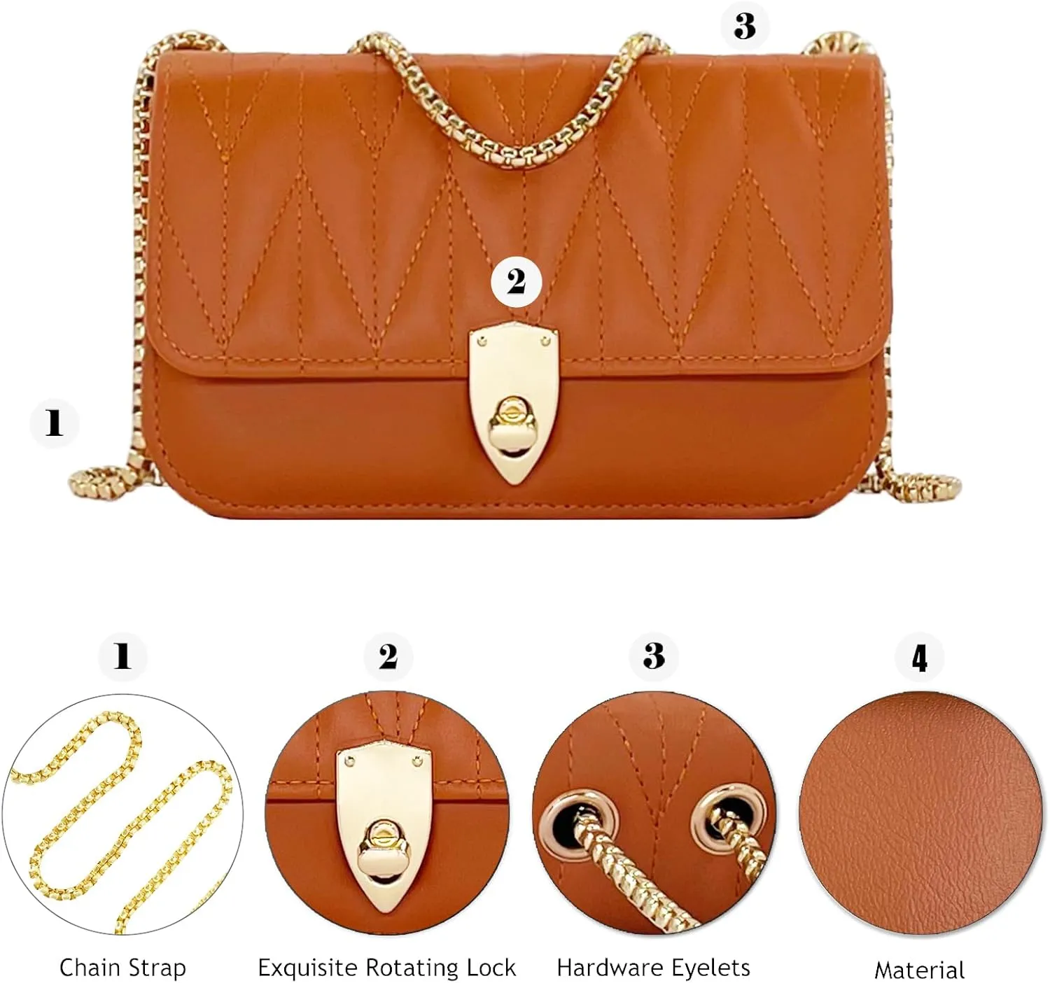 Small Shoulder Bags for Women with Chain Strap,Mini Quilted Embroidery Purses for Women
