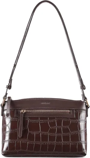 Small Shoulder Bags,RAVU Hobo Crossbody Purses for Women Crocodile Leather Clutch w Adjustable Strap