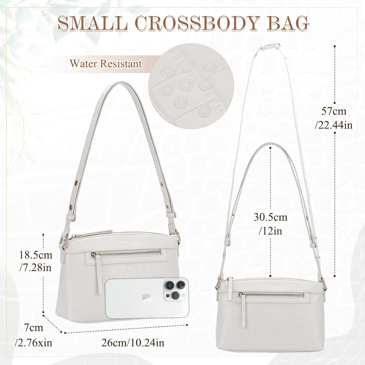 Small Shoulder Bags,RAVU Hobo Crossbody Purses for Women Crocodile Leather Clutch w Adjustable Strap