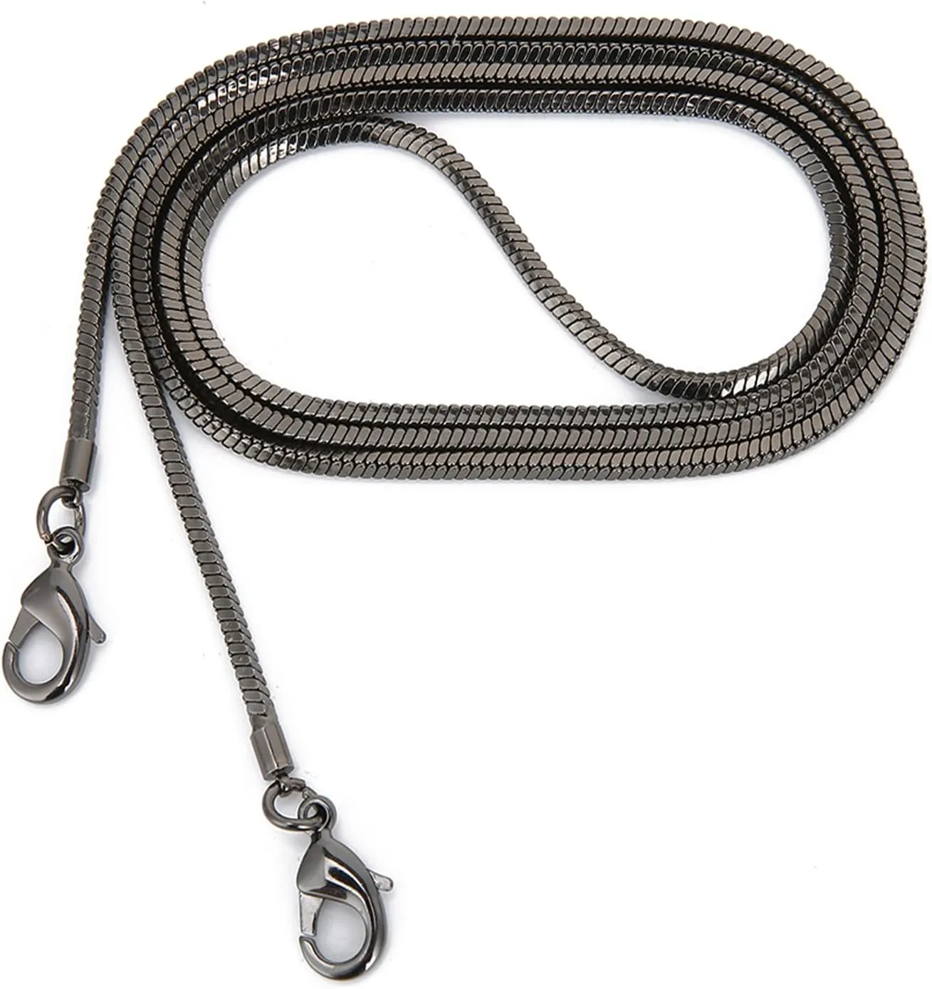 Small Square Copper Purse Shoulder Cross Body Handbag Bag Chains Strap Replacement(Black Grey, 47'')
