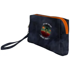 Smokey Blue Tie Dye Wristlet Pouch Bag (Small)