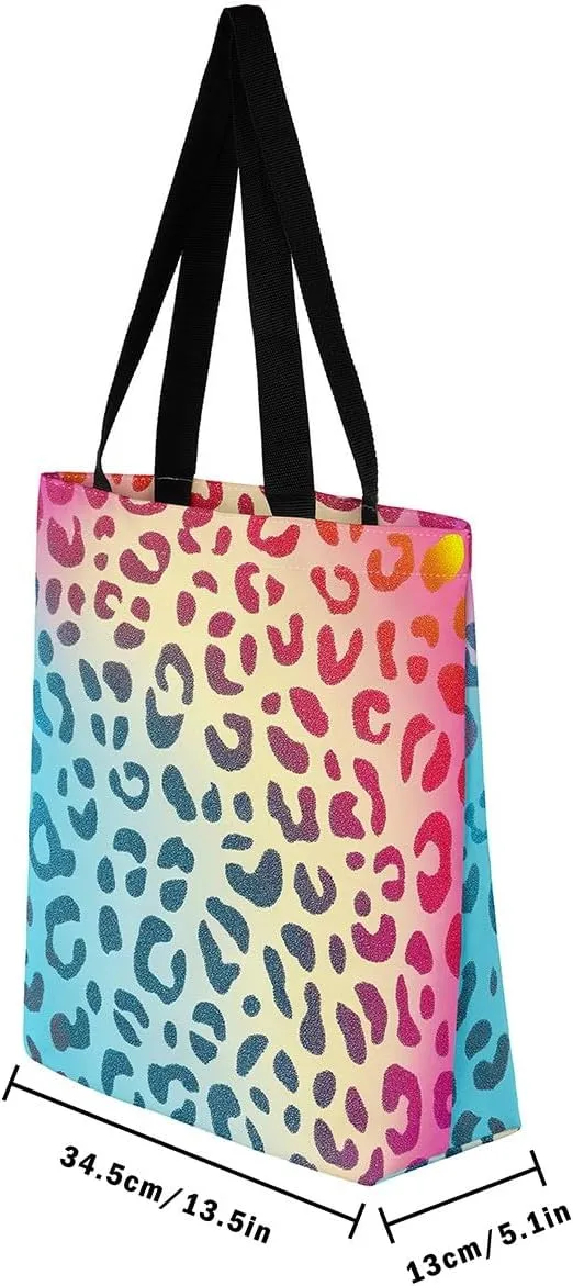 Snake Canvas Tote Bag for Women,Wild Animal The Tote Bag,Little Dragon Snake Hide Reusable Cloth Cotton Bags