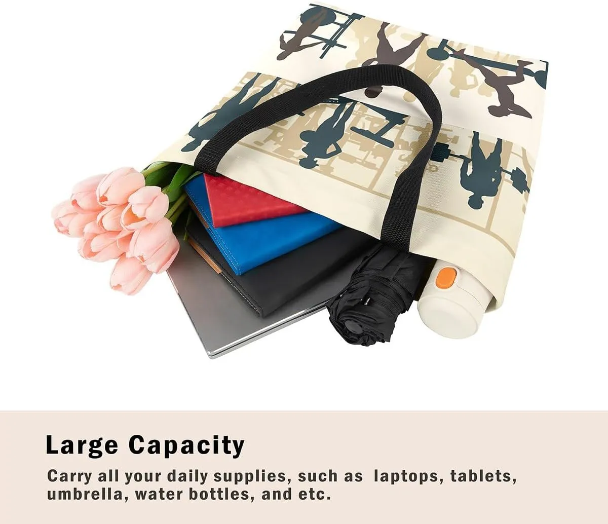 Snake Canvas Tote Bag S-Shaped Little Dragon Foldable Beach Bag,Green Snake Hide Handbag for Women