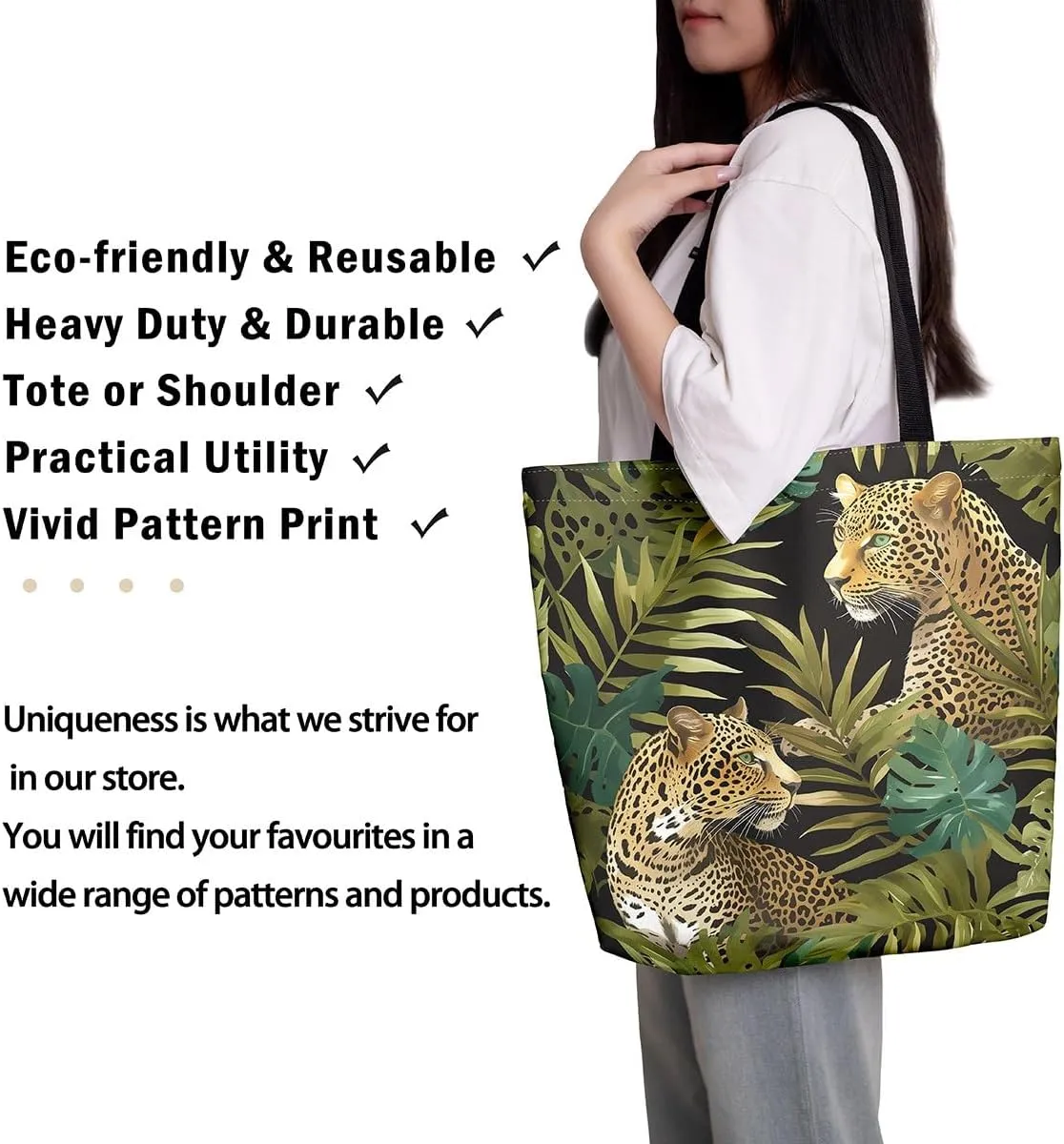 Snake Canvas Tote Bag S-Shaped Little Dragon Foldable Beach Bag,Green Snake Hide Handbag for Women