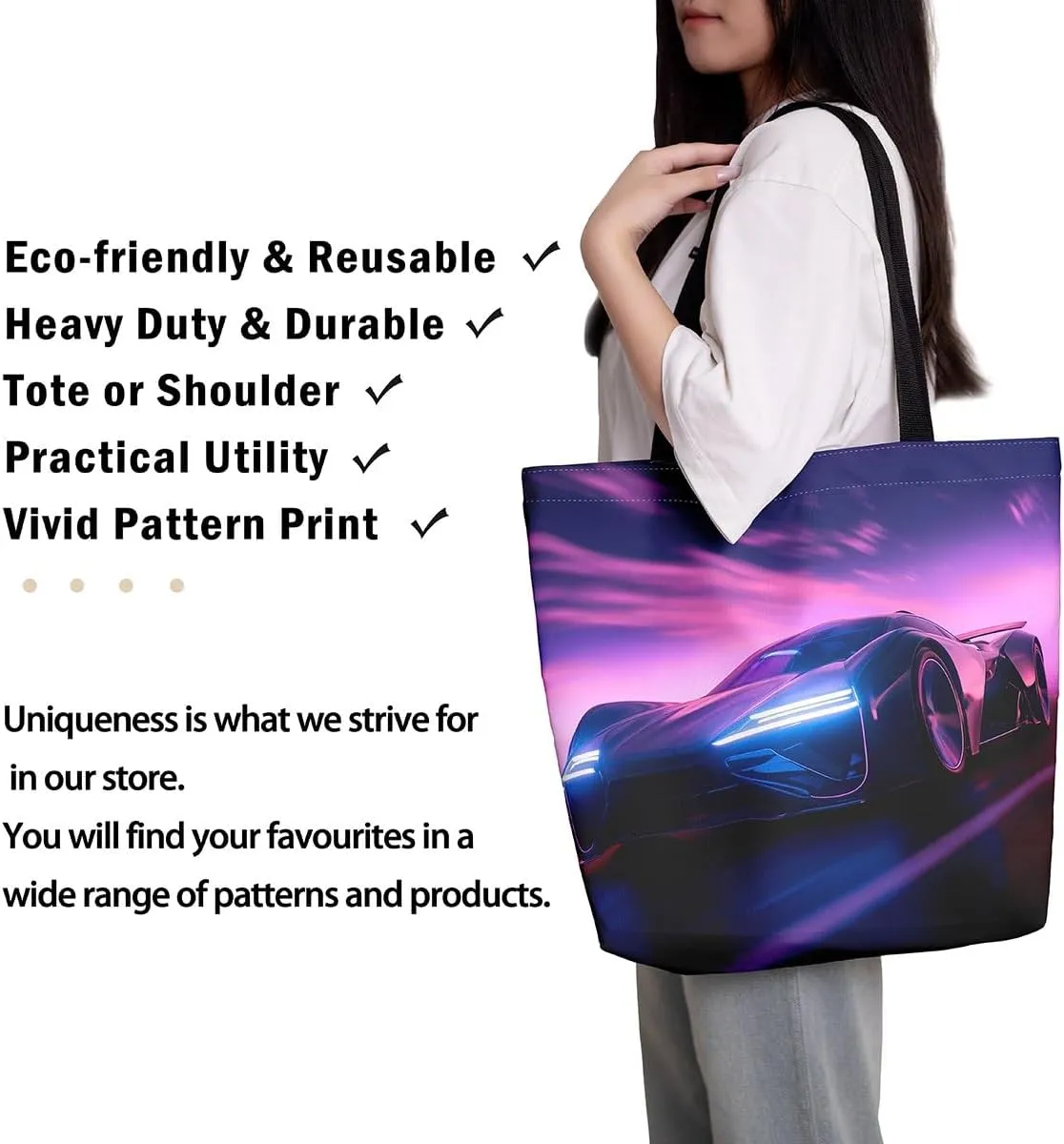 Snake Canvas Tote Bag S-Shaped Little Dragon Foldable Beach Bag,Green Snake Hide Handbag for Women