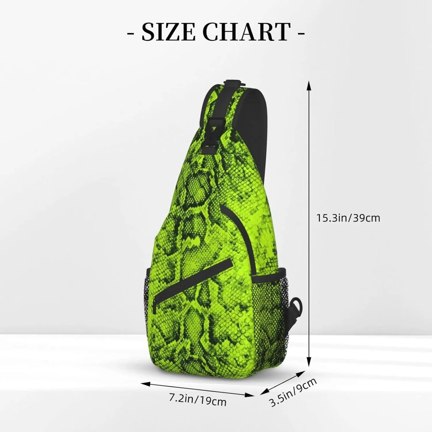 Snake Skin Sling Bag Animal Crossbody Chest Daypack Casual Backpack Women Shoulder Bag For Travel Picnic
