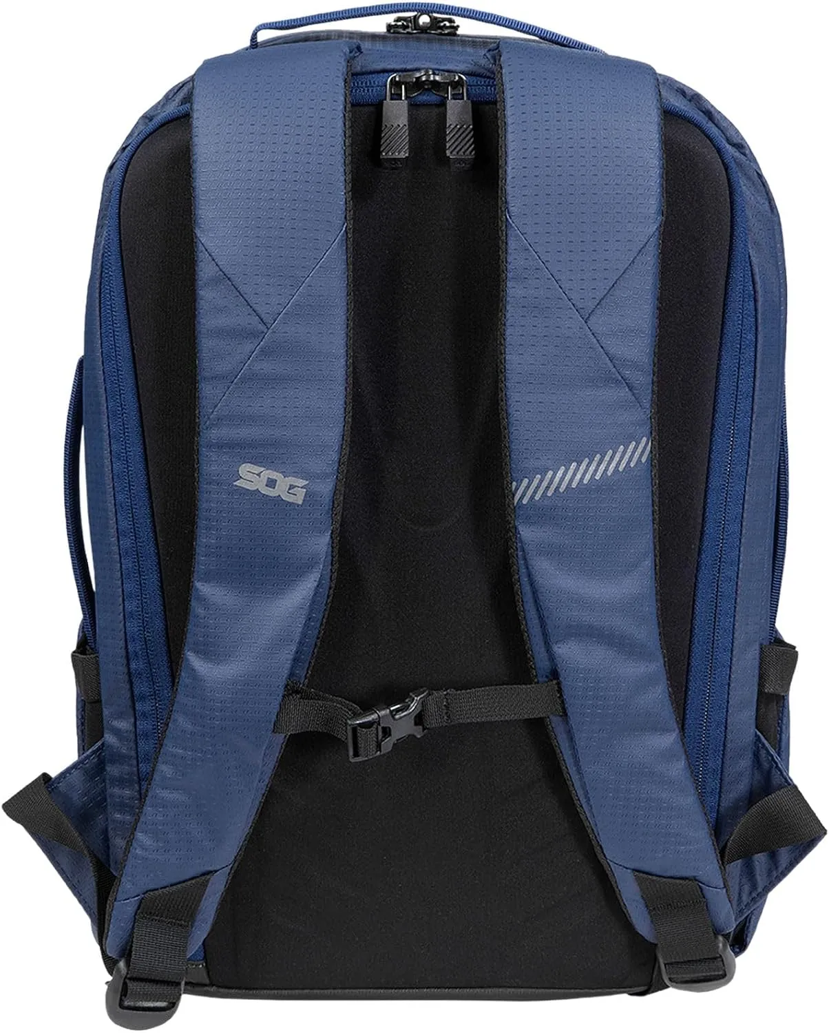 SOG Surrept/24 CS Daypack- Water Resistant Commuter Backpack with Covert and Internal Storage, Locking Zippers and Water Bottle Holder, Everyday Use Laptop Pack- Steel Blue and Frost (89-71-04-31)