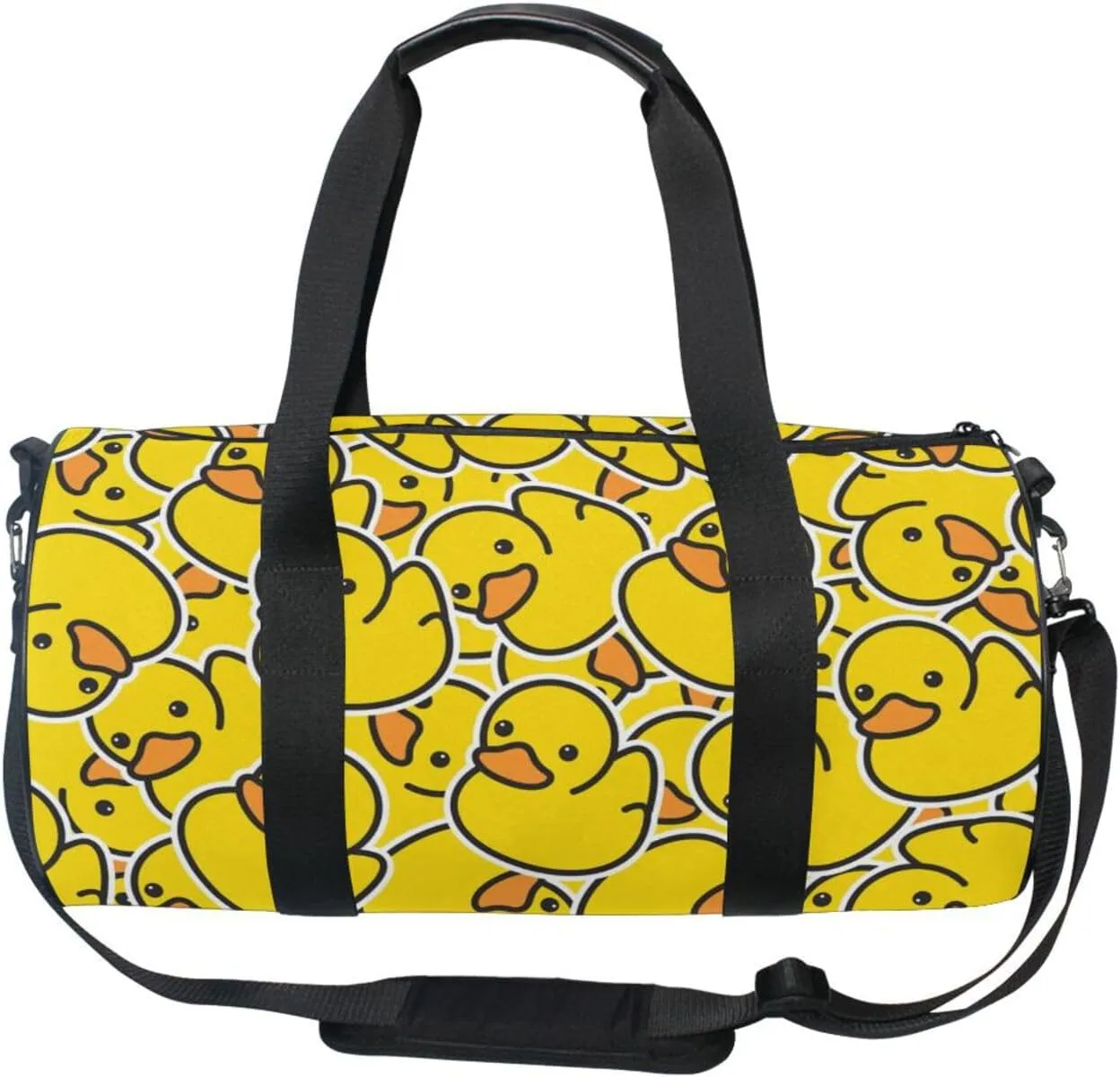 Sport Duffle Bag Travel Weekender Overnight Bag Gym Bag Womens Mens, Little Yellow Duck Cute Travel Duffel Bag for Plane Sport Gym Tote Bags Yoga