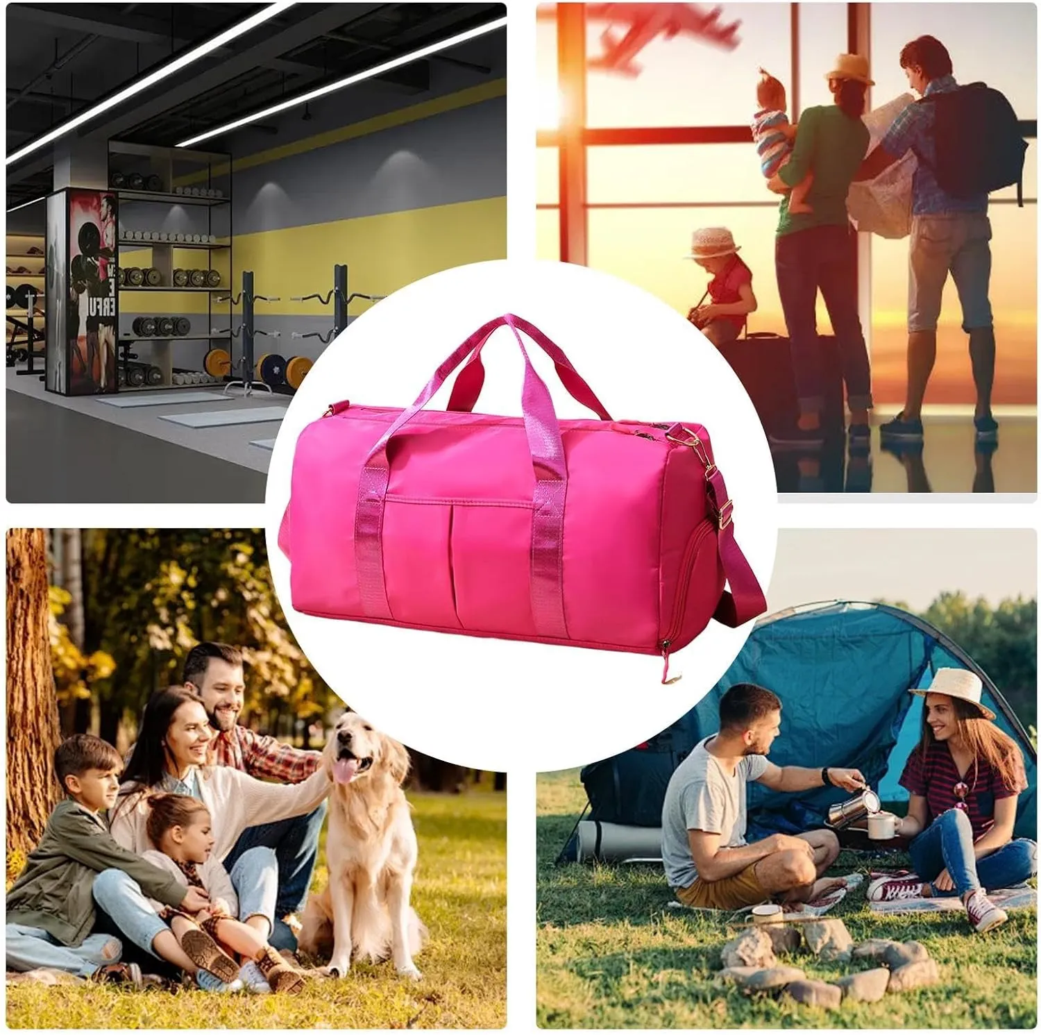 Sports Gym Bag - Oxford Cloth Large Capacity Gym Bags | Wear-Resistant Shoulder Bag, Portable Tote Bag with Shoulder Strap for Yoga
