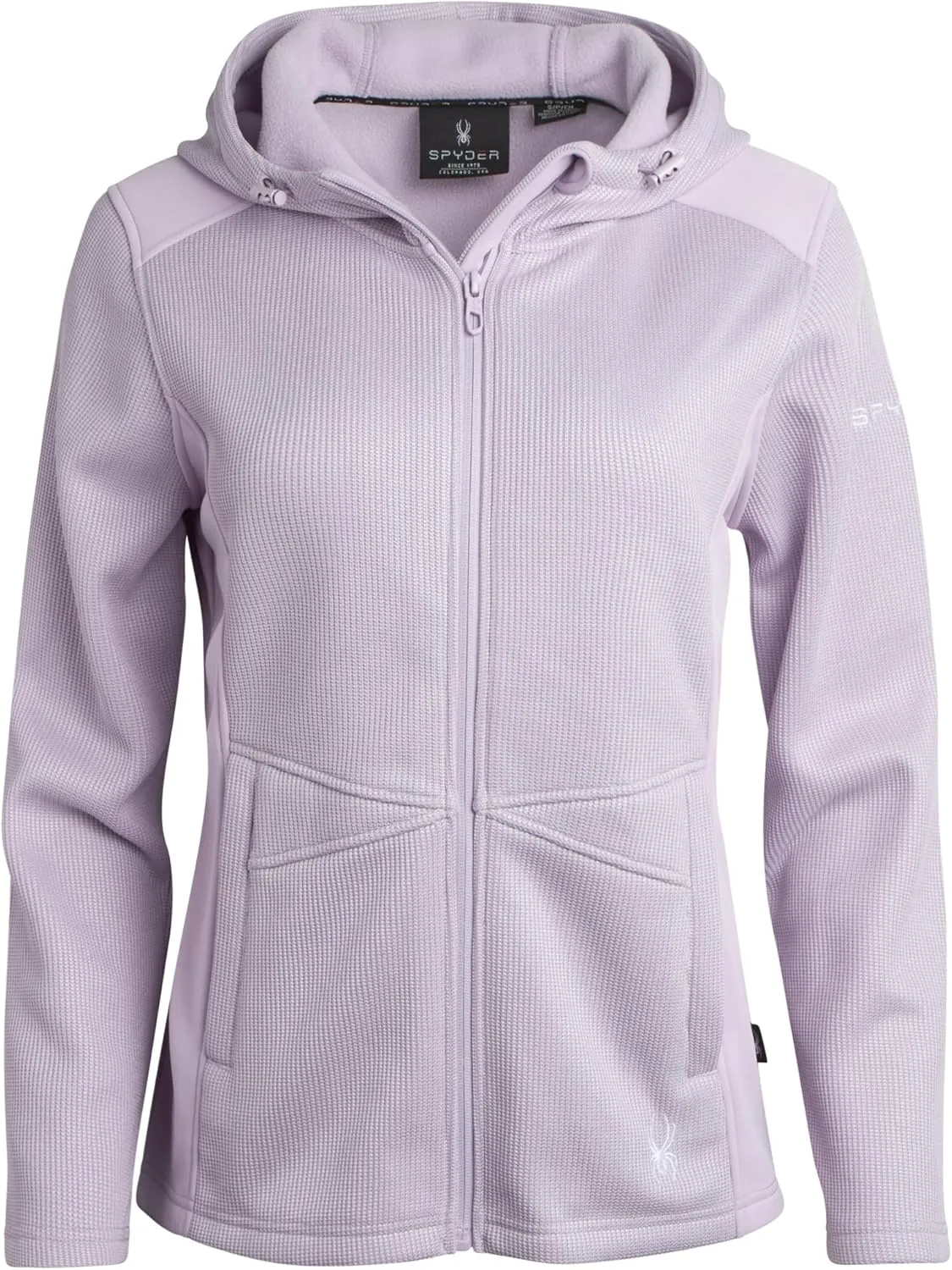 Spyder Women's Fleece Jacket - Lightweight Polar Fleece Lined, Wind-Resistant Hooded Zip Up Active Sweater Jacket (S-XL)